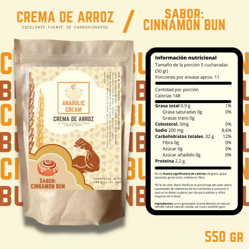 Crema de arroz ANABOLIC CREAM sabores